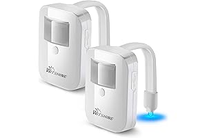 2 Pack Rechargeable Toilet Night Lights with 16 Color Motion Detection Novelty Bathroom Bowl Light