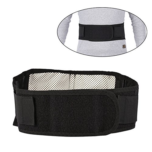 Heating Waist Belt, Self heating Lumbar Belt Lower Back Support for Warming Back Relieve Abdominal Tension, Heating Pads Magnetic Waist Protection Belt Lumbar Support for Waist Warm Abdomen Black