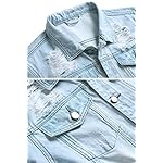 LAMKUKU Mens Denim Jacket Ripped Slim Jean Jacket Coat for Men - Image 3
