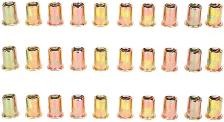 100Pcs M12 Color Plated Zinc Carbon Steel Rivet Nut Set