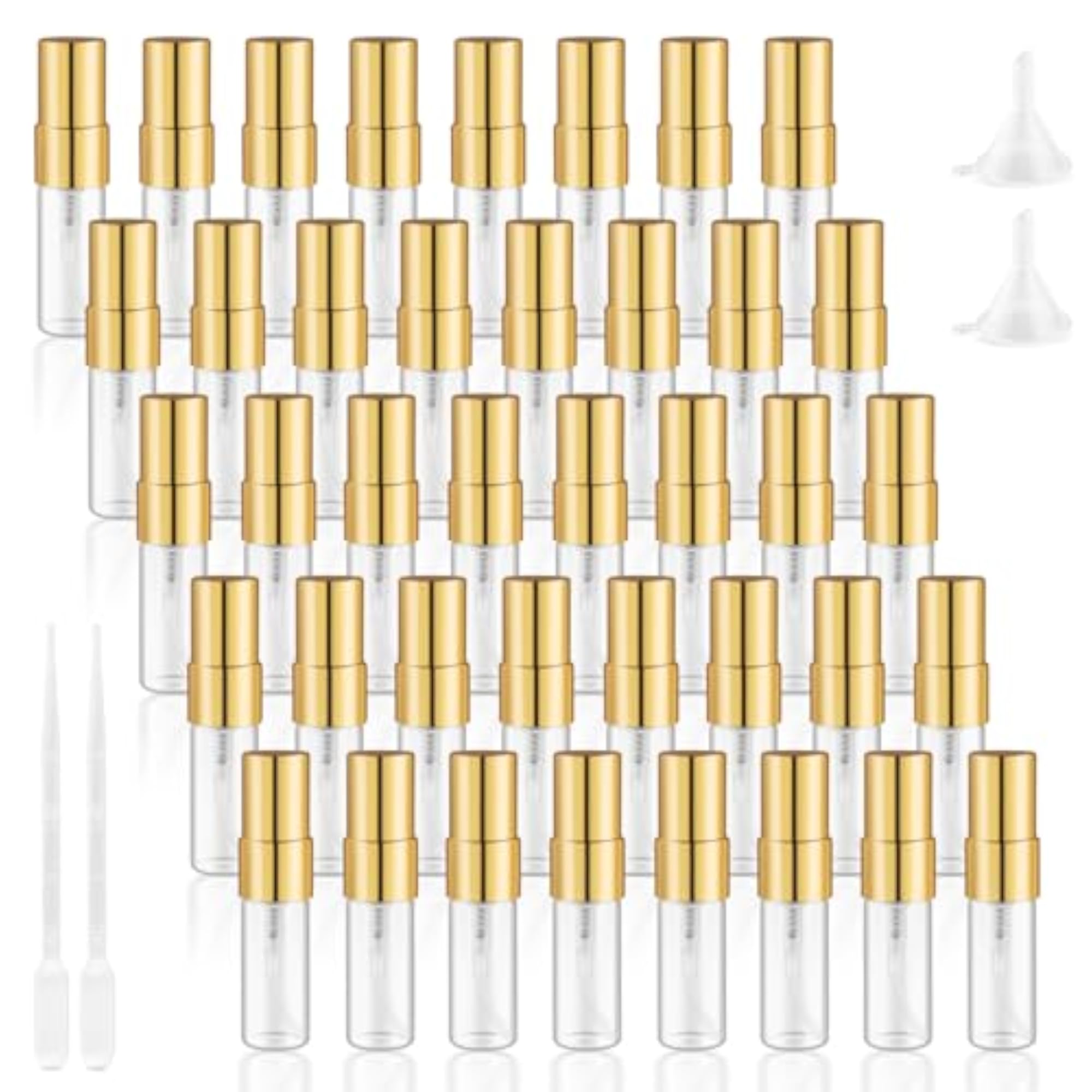 40 Pcs 3ml Mini Clear Glass Spray Bottles, Travel Size