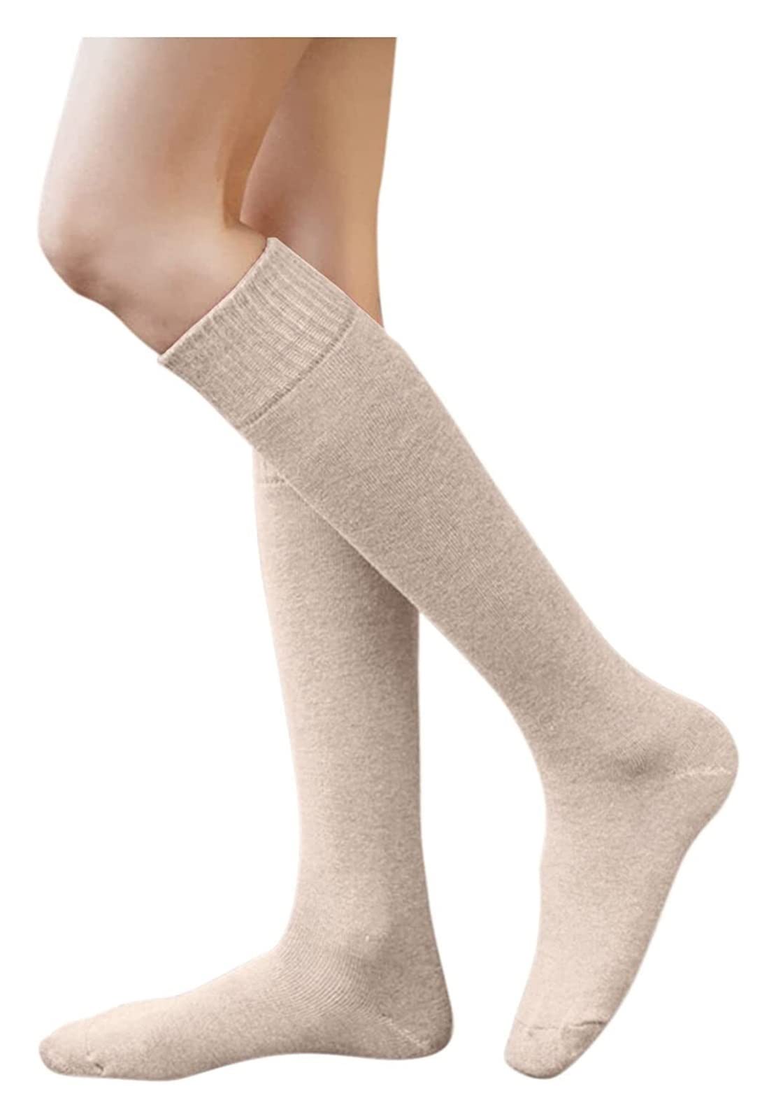 Wintersocken Socken Modesocken Lange Oberschenkelstrümpfe, Overkneestrümpfe, Kniestrümpfe Frauen Mädchen Socken Thermosocken (Color : B, Size : One Size)