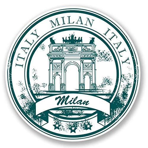 Milan Italy Round Metal 0.75" Lapel Pin Hat Shirt Pin Tie Tack Pinback2