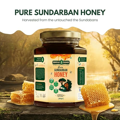 Image of Heritage Farmer 100% Pure Raw Honey 500g | Natural Unprocessed Honey | No Added Sugar | Premium Quality | Ideal for Tea, Toast, Smoothies & Daily Wellness