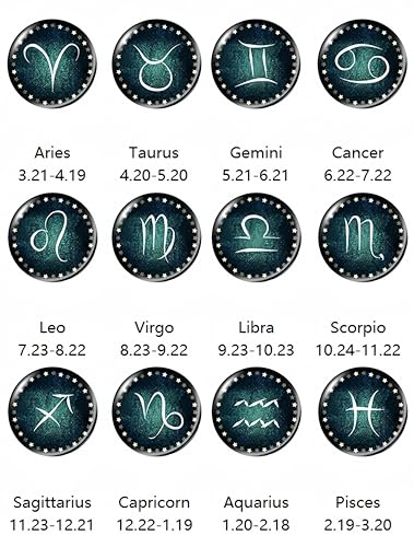 DEQIYIJI Birthday Gifts For Women Men Zodiac Sign Moon Pendant Necklace Jewelry Astrology 12 Constellation Horoscope Stuff3