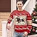34HD Ugly Xmas Sweater–Funny Knit Christmas Sweater for Women & Men 2025, Long Sleeve Crewneck Holiday Pullover, Unisex Gift