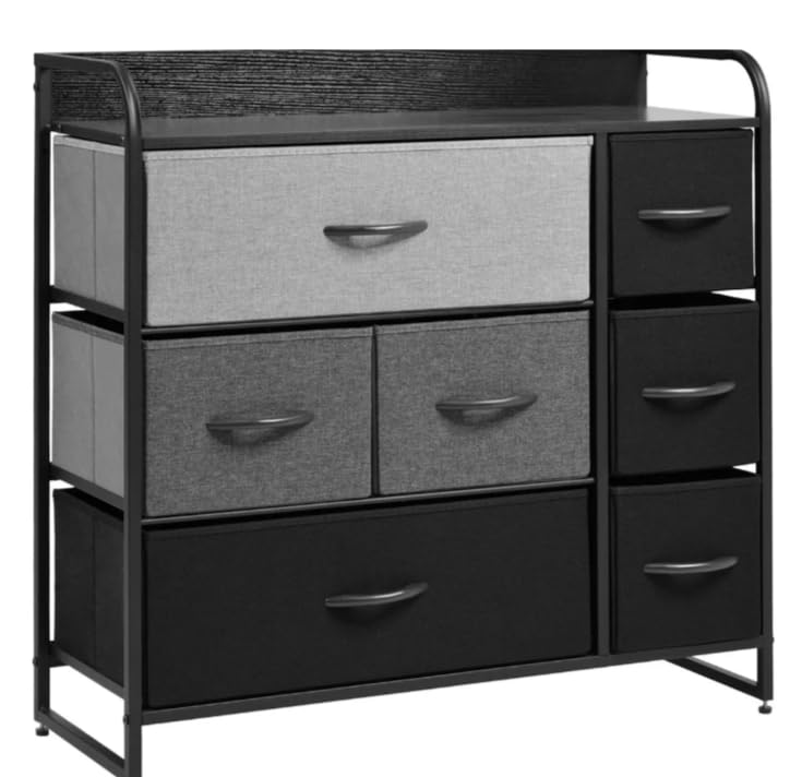 Listado de Estructuras, baldas y cajones los preferidos por los clientes. 44 Bluelander Cajonera 7 Cajones, 80 * 81 * 29 cm para Recámara, 3 Niveles y 1 Repisa, Cómoda Cajonera para Recámara, Estructura Acero, Cajoneras, Mueble Organizador