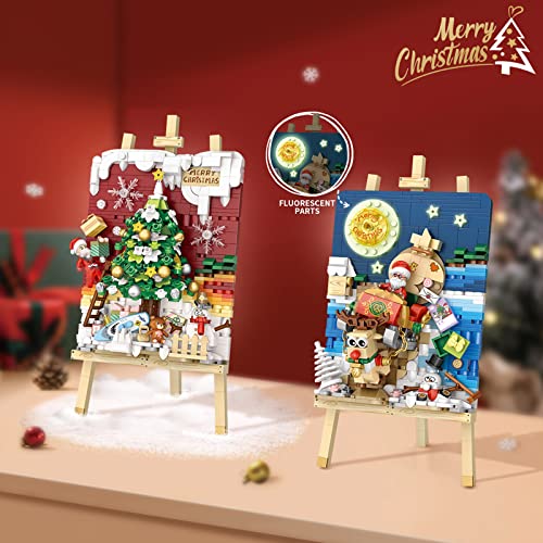 MEIEST Mini Building Blocks Cute 3D Painting Model Set,Creative DIY Simulation Particle Stereograph Collection Construction Building Bricks Toy,Home Decor (Christmas Tree) - Image 4