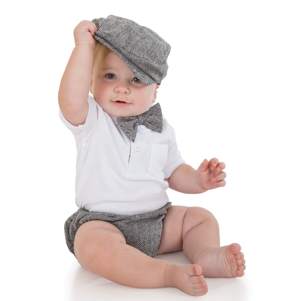 juDanzy Gray Tweed Baby Boy Toddler and Child Bow Tie