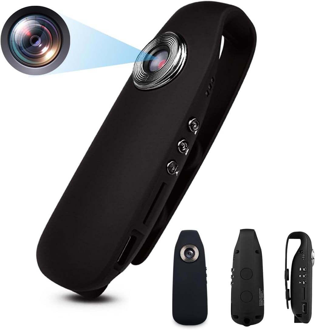Mini Body Camera, Full HD 1080P Wearable Body Camera with Video, Audio, Motion Detection, Portable Sports Camera, Video Recorder for Cycling, Hiking, Conference, Law Enforcement