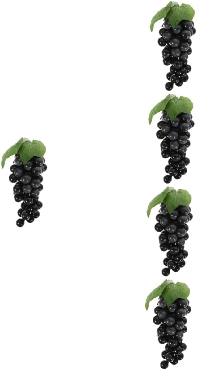 Luxshiny 5pcs Foam Grape String Artificial Grape String for Photography Props Home Decoration and Fruit Shop Displays Lifelike Fake Fruit Model