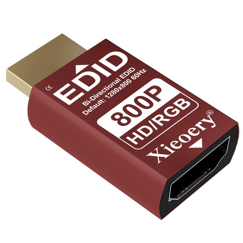 HDMI EDID Emulator 1280×800 60Hz, Adaptador Dummy de Aluminio miniatura 1