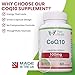 CoEnzyme Q10 (COQ10) Capsules | Daily, High Strength CO Q10 Supplement |100Mg,...