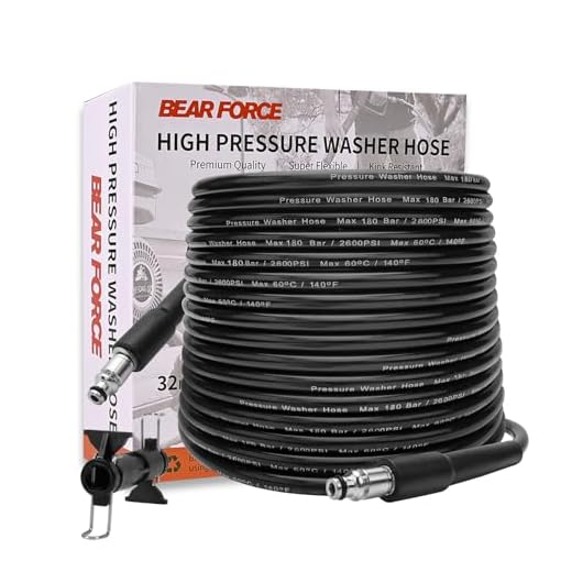 Bear Force Ersatzschlauch für Hochdruckreiniger, 10 m, kompatibel mit Bosch, einigen Black & Decker/Annovi Reverberi AR/Michelin/Stanley/Makita/Mac Allister Hochdruckreiniger