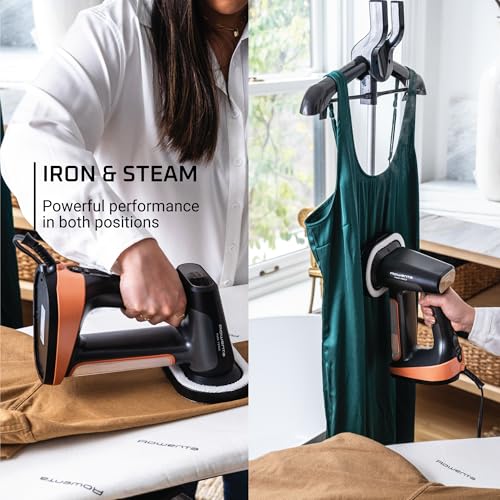 Image of Pure Force 3-in-1 Steamer & Iron, 7.1 Oz Tank Capacity, Vertical Steaming, Horizontal Ironing, Lint Remover, Lightweight, Auto-off Safety, 1875 Watts Portable, Garment Steamer Black, DR8855