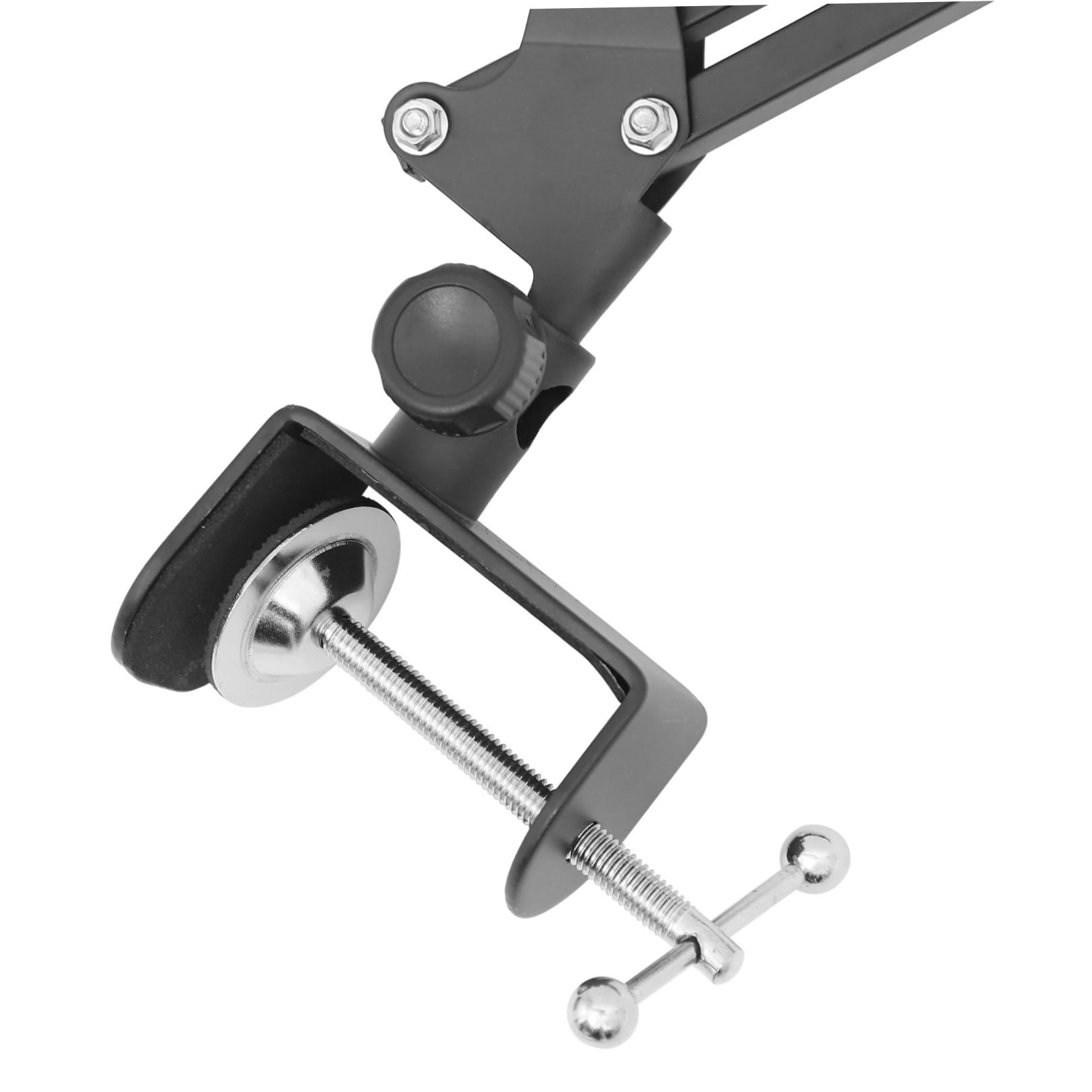 Metallische Tisch Tablette Halterung, Ausziehbar, Klappbar, Teleskopierbar | Schwarz, für Vertikale Flächen und Küchenschränke, 1 Stück, Verstellbare Blickposition