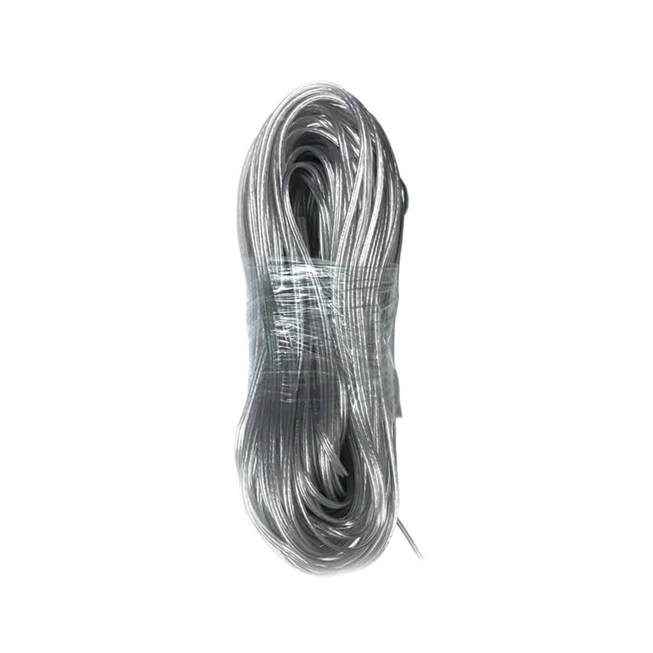 HKVT Cable de soporte for lámpara LED de 2 pines, 22/24/26/30 AWG, transparente, de 2 núcleos, paralelo, con forma de flor(Double silver-10 m-26 AWG)