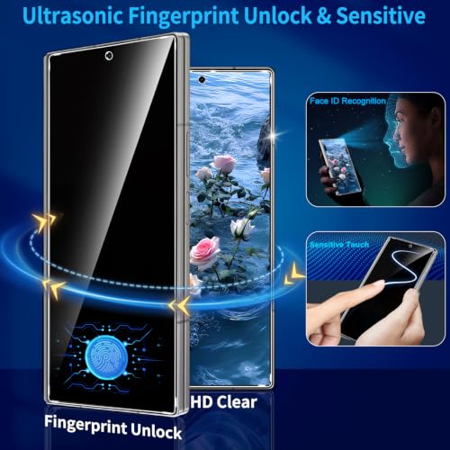 Image of 3 Pack Privacy Screen Protector for Samsung Galaxy Z Fold 8 Ultra Tempered Glass + 2 Pack Camera Lens Protector, True 25Anti Spy, 9H Hardness, Fingerprint Unlock, Case Friendly Bubble-Free