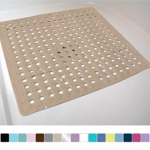 Gorilla Grip Original Patented Bath, Shower, and Tub Mat, 21x21, Machine Washable, Antibacterial