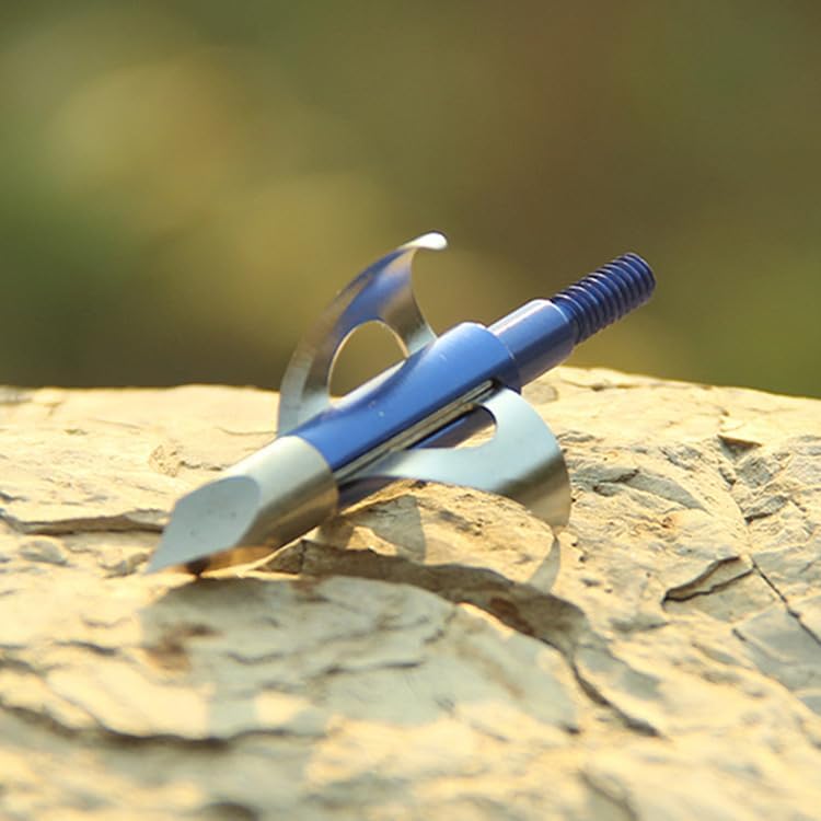 10pcs 100grain Hunting Broadheads Arrow Head Stainless Steel Arrow Point Tips for Archery Hunting Shooting Arrow Accessory