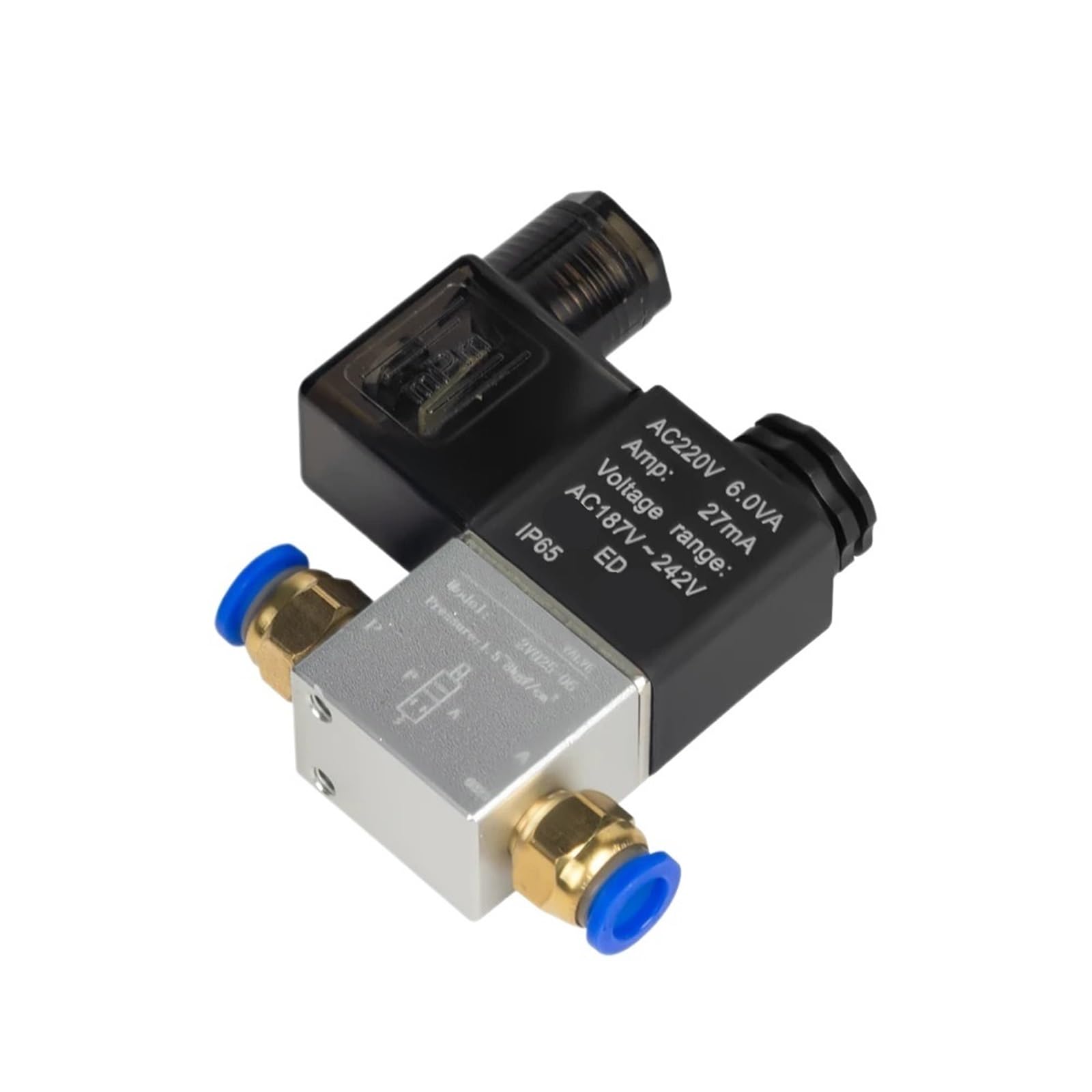 Électrovanne 2V025-08 G1/4 24V normalement close vanne pneumatique air eau huile PC10