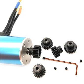 32P Hardened Pinion Gear Set 1/8 inch Hole 17T 18T 19T 20T 21T with Hex Key (Compatible with 0.8 Metric Pitch)