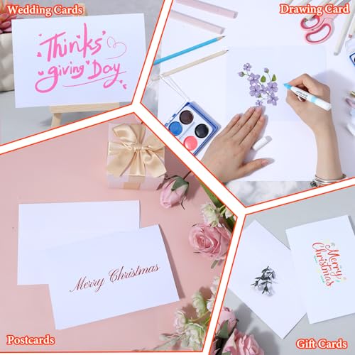 Larrel 30 Stück Blanko-Aquarellkarten mit Umschlägen, 15,2 x 10,1 cm (Gefaltet) Klappkarten blanko mit Umschlägen Faltbare Aquarellpostkarten für Grußkarten, Geburtstage, Hochzeitseinladungen