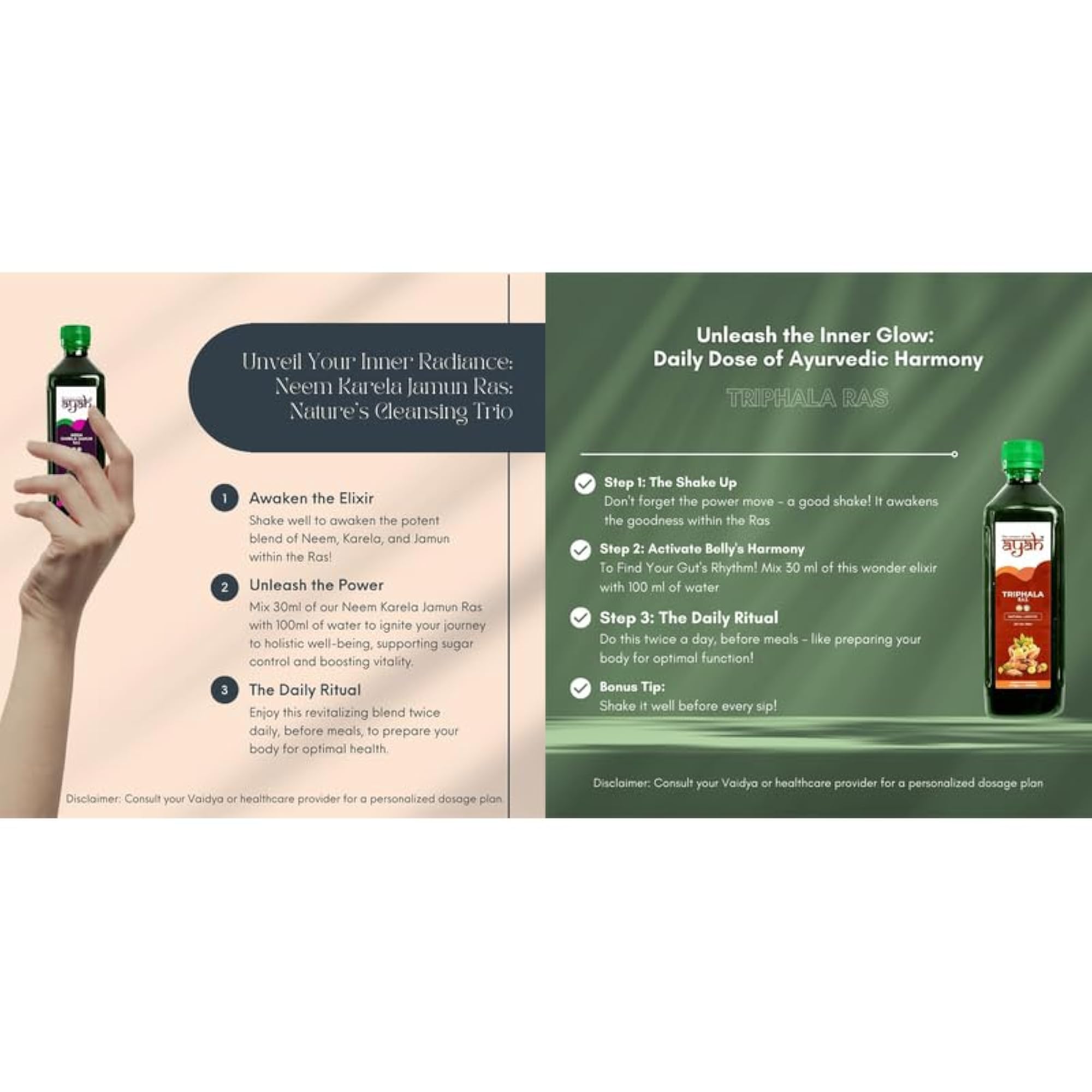 Triphala & Neem Karela Jamun Detox Juice 500ml + 500ml