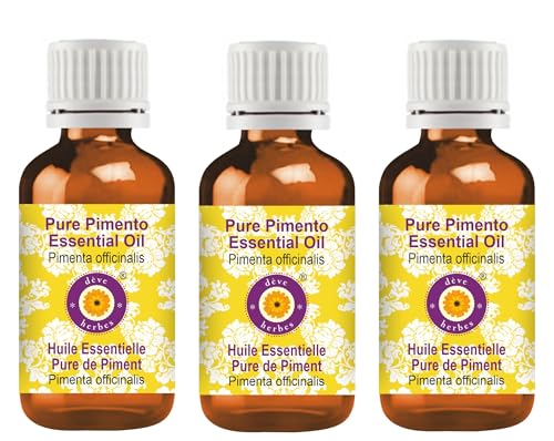 Huile essentielle de Piment Pimenta officinalis distillée à la vapeur, lot de 3 x 100ml pure