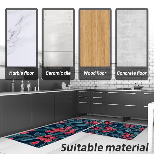 Alfombrilla de cocina de 2 piezas 40x60cm+40x120cm antideslizante 7