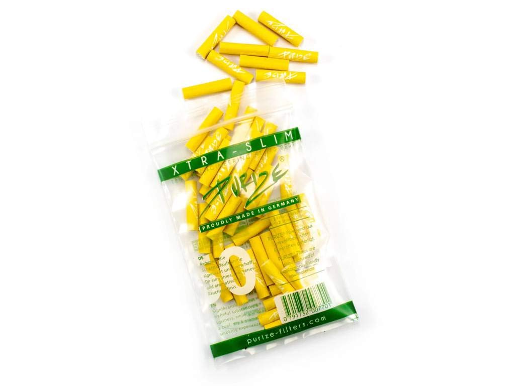PURIZE® Bag | 50 Xtra Slim Size Activated Carbon Filters (Set) Yellow
