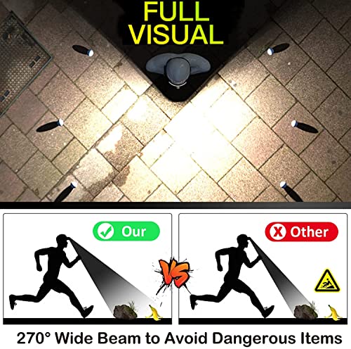 LED Headlamp Rechargeable, 2-Pack 270°Wide Beam Head Lamp with Motion Sensor, 5 Modes Lightweight Waterproof Headlight for Night Running, Camping, Hiking, Cycling, Outdoor for Adults and Kids - Image 3