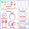 PinkSheep Unicorn Kids Jewelry for Girls: Toddler Princess Dress Up Unicorn Toy Set, Ring Necklace Bracelace Earing Clip for Little Girls, Christmas Gifts for Kids Toddler Jewelry Age 3-8 #3