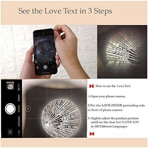 Miniatura 3 de Collar con dije de corazón en 100 idiomas para mujer, plata de ley 925, piedras natales de agosto de septiembre, piedras natales de peridoto