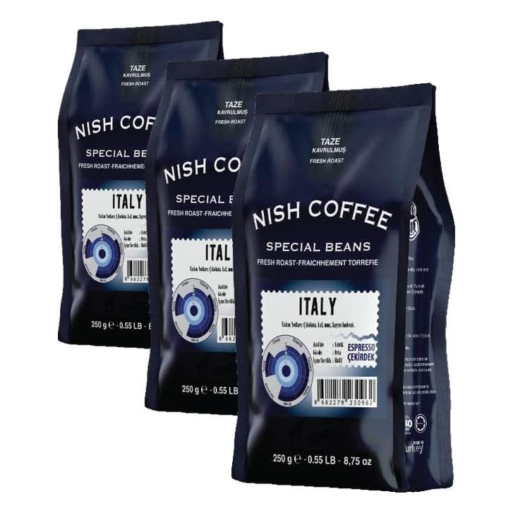 Nish Kahve Espresso İtaly 250 Gr-Çekirdek (3 paketi)