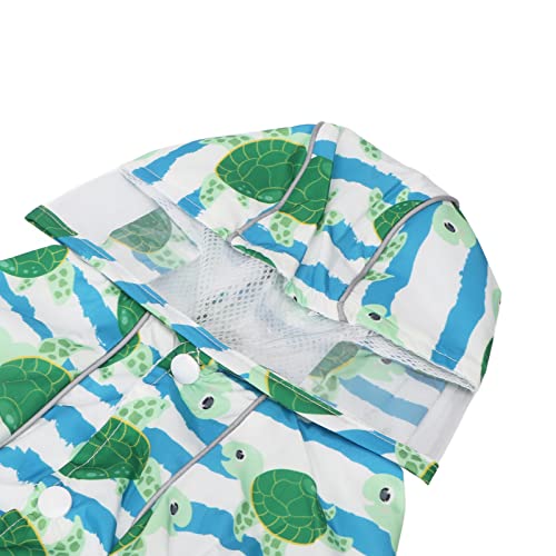 Capa de Chuva Reflexiva para Cães, Poncho Impermeável para Cães, Orifícios para Cinto de Segurança,