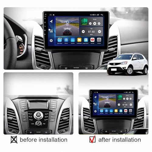 Autoradio Touchscreen Display Bluetooth para Mitsubishi Pajero 1999-2006 2