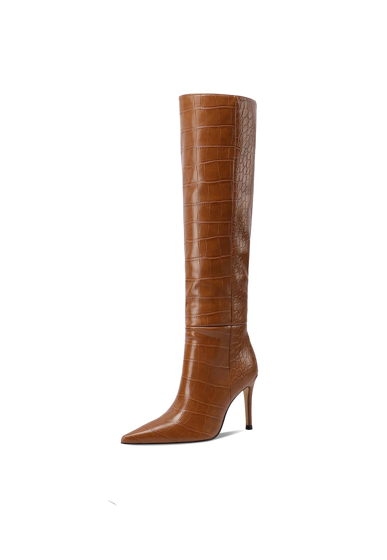 QUEEN HELENA Stivali Alti al Ginocchio con Tacco a Spillo Casual Eleganti Donna K3977