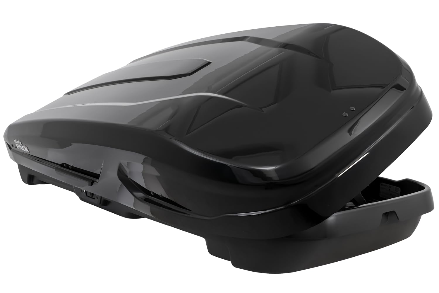 Box da Tetto Monsun PRO M 470 Litri, Portabagagli Auto Aerodinamico Portata 75 kg con Apertura Bilaterale e Sistema Rapid Fit per Sci e Valigie, Nero Metallizzato