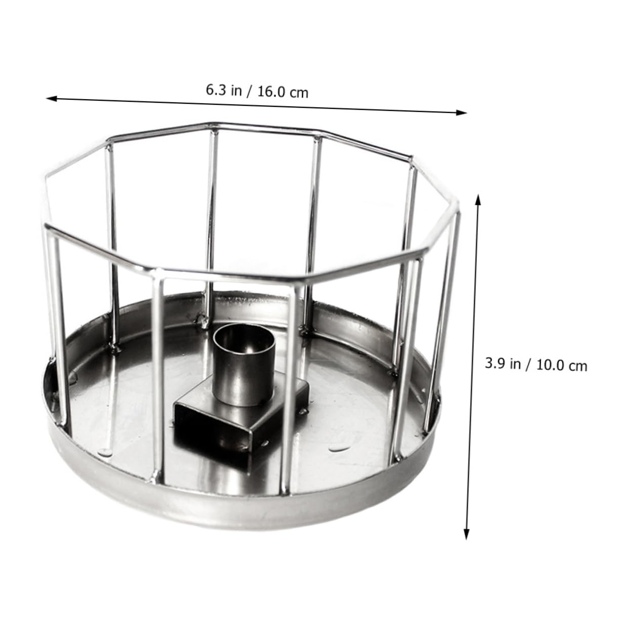 Kisangel Plato de Agua Automático para Reptiles y Tortugas Diseño Anti Óxido en Acero Inoxidable para Alimentación y Bebida Segura de Mascotas