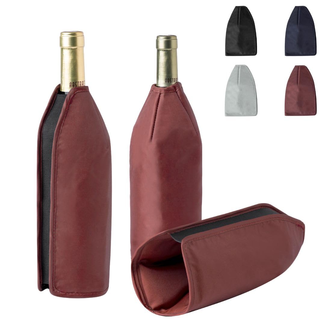 Pack 25 Enfriadores de Botellas de Vino | Enfriador de Vino para Restaurante y Hostelería | Adaptable con Banda Elástica | Uso Congelador