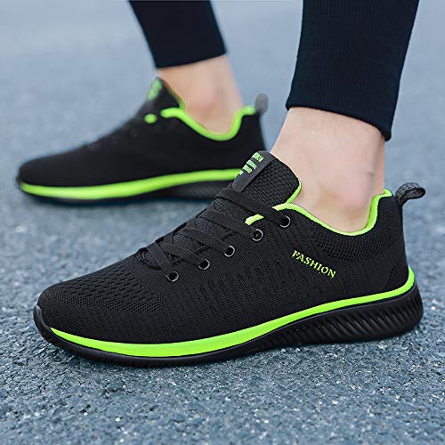 Image of Men Non-Slip Work Shoes Tennis Gym Sneakers Breathable Slip Resistant Lightweight and Comfortable for All-Day Wear Sports and Walking