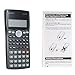 KKmoon Scientific Calculator Counter 401 Functions Matrix Dot Vector Equation Calculate Solar and Battery Dual Powered 2 Line Display Business Office Middle High School Student SAT/AP Test Calculate