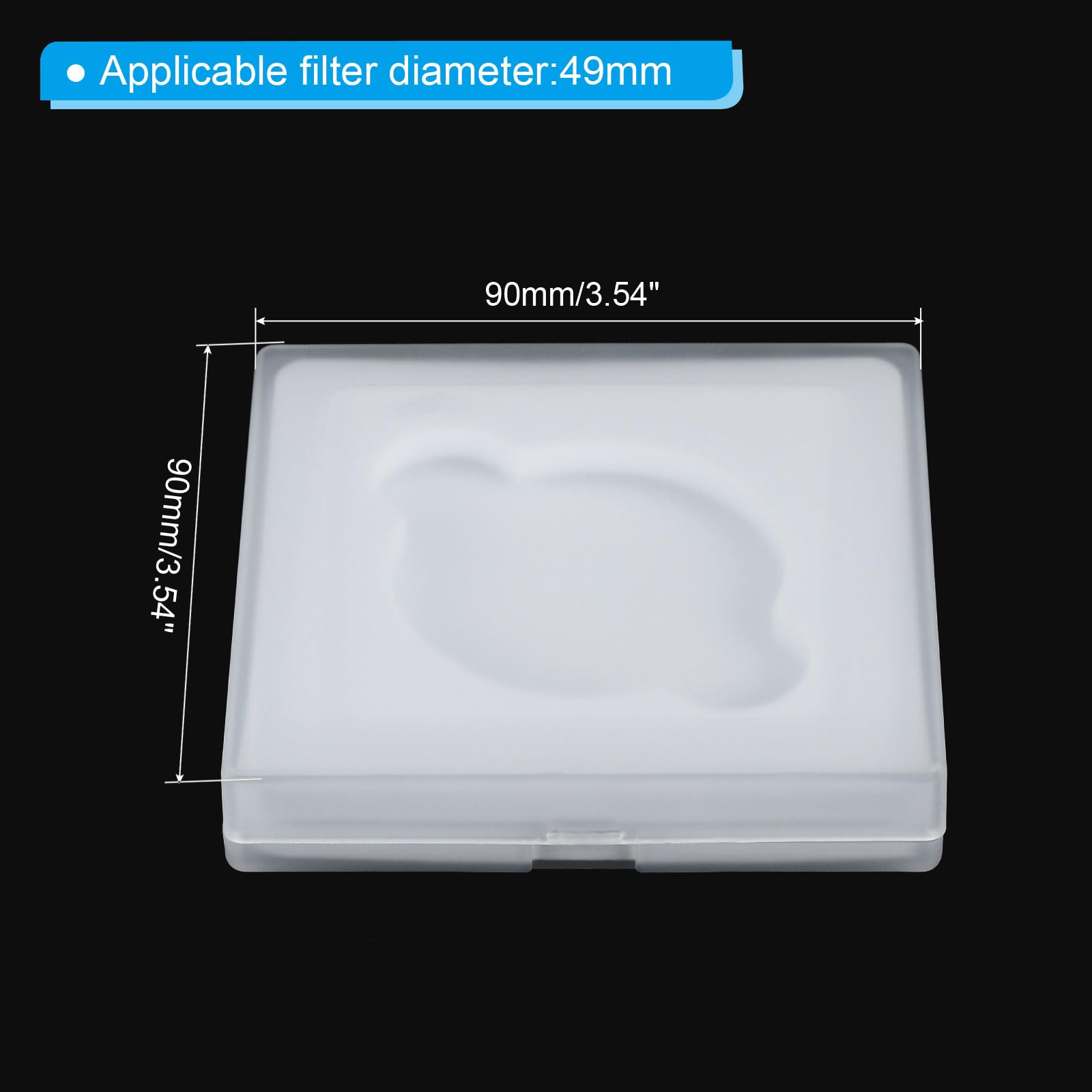 PATIKIL 49mm Lens Filter Case, 1pcs Camera Filter Case Portable Lens Filter Box Water Resistant Dustproof Plastic for Photography Filter Storage