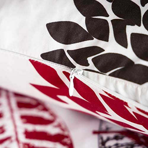 Phantoscope Set Of 4 New Living Series Decorative Throw Pillow Case Cushion Cover, Red, 18" X 18" Inches, 45Cm X 45Cm #TOP5