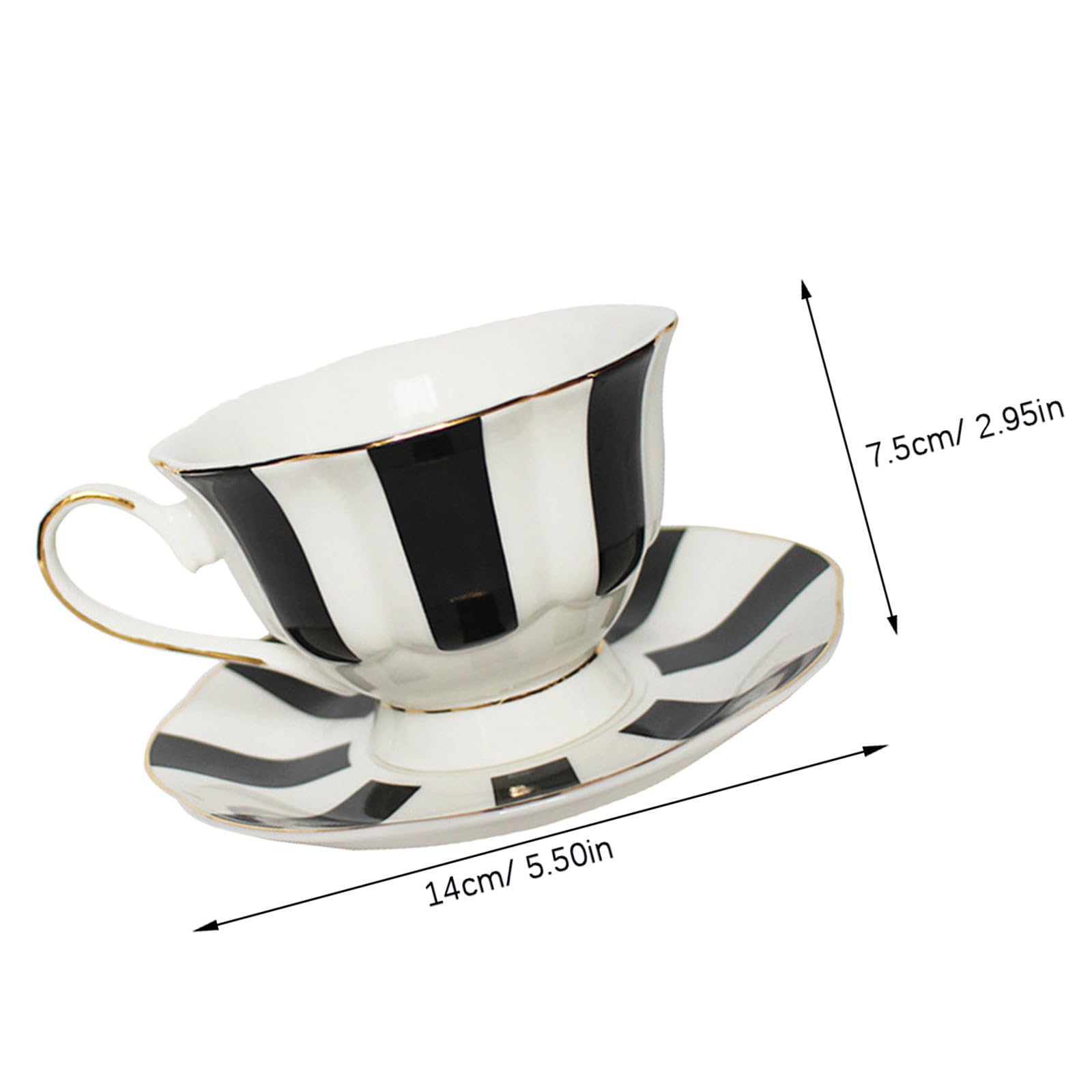 Kaffeetassen Satz aus Keramik mit Polka Dot Design 5.51X5.51X2.95 Zoll für Kaffee Haferflocken und Tee im Büro und Haushalt