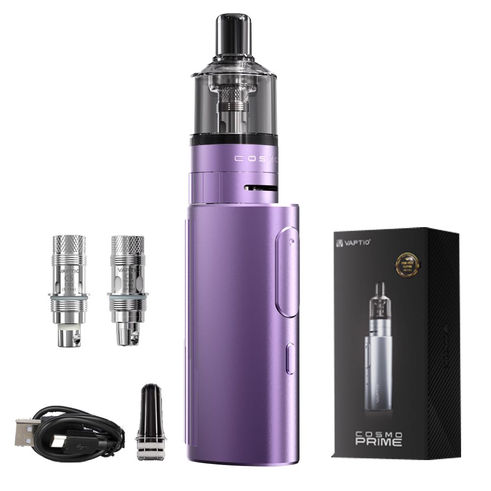 Original VAPTIO Cosmo Prime Kit Cigarette lectronique 2400mAh 40W Kit de dmarrage, Vape Pen avec 2pcs Cosmo Bobine 0.4ohm(C8) / 1.0ohm(C5),Sans E liquide Sans Nicotine (violet) : Amazon.fr: High-Tech Original VAPTIO Cosmo Prime Kit Cigarette lectronique 2400mAh 40W Kit de dmarrage, Vape Pen avec 2pcs Cosmo Bobine 0.4ohm(C8) / 1.0ohm(C5),Sans E liquide Sans Nicotine (violet) : Amazon.fr: High-Tech