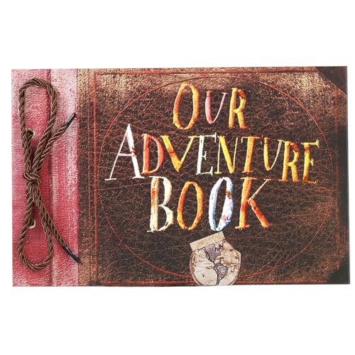 Pulaisen EMBOSSED OUR ADVENTURE BOOK Our Adventure Book Scrapbook Photo Book Embossed Lettering Retro Style Up Movie Anniversarys Scrapbook Album thumb #3