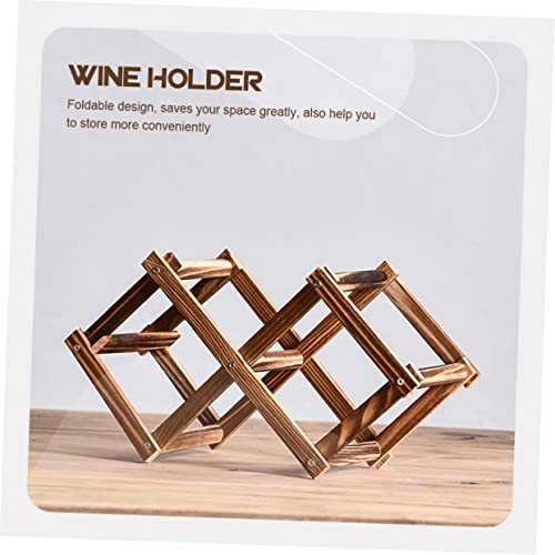 Soporte de madera para botellas de vino, ahorro de espacio miniatura 5