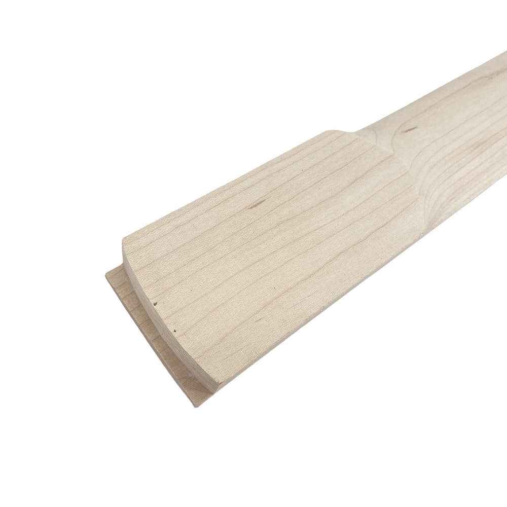 Manico per chitarra elettrica, 24 tasti, 65 cm, tastiera in legno d'acero, per chitarra Floyd Rose, dado di bloccaggio fai da te, pinna di squalo, intarsio di ricambio (bullone sul tallone